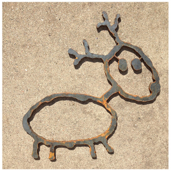Iron reindeer (will rust)
