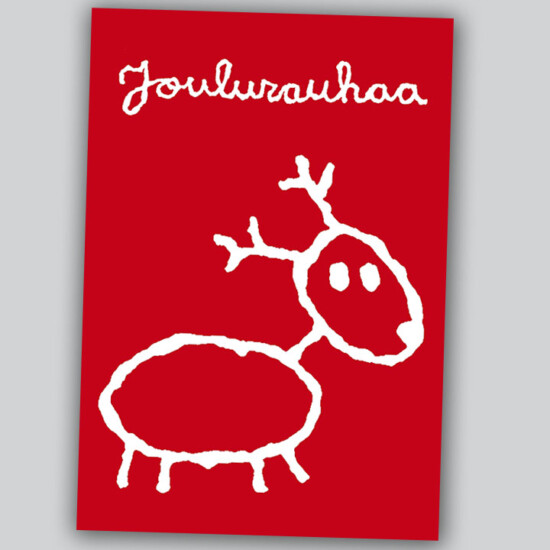 Joulurauhaa (peaceful x-mas) post card