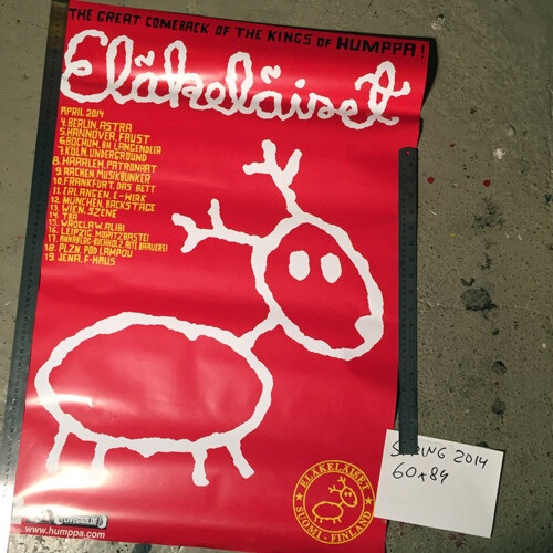 Eläkeläiset red spring 2014 tour poster