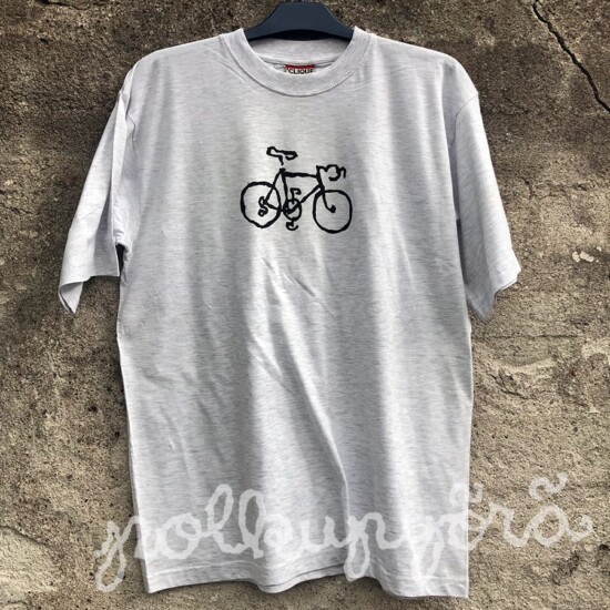Light gray bicycle T