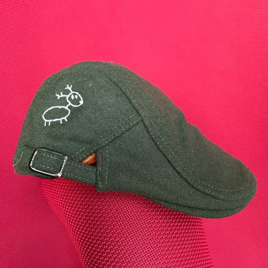Flat cap, green winter mode