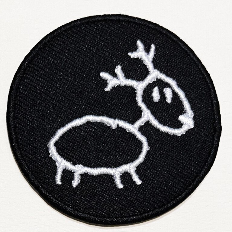 Black reindeer patch 5 cm