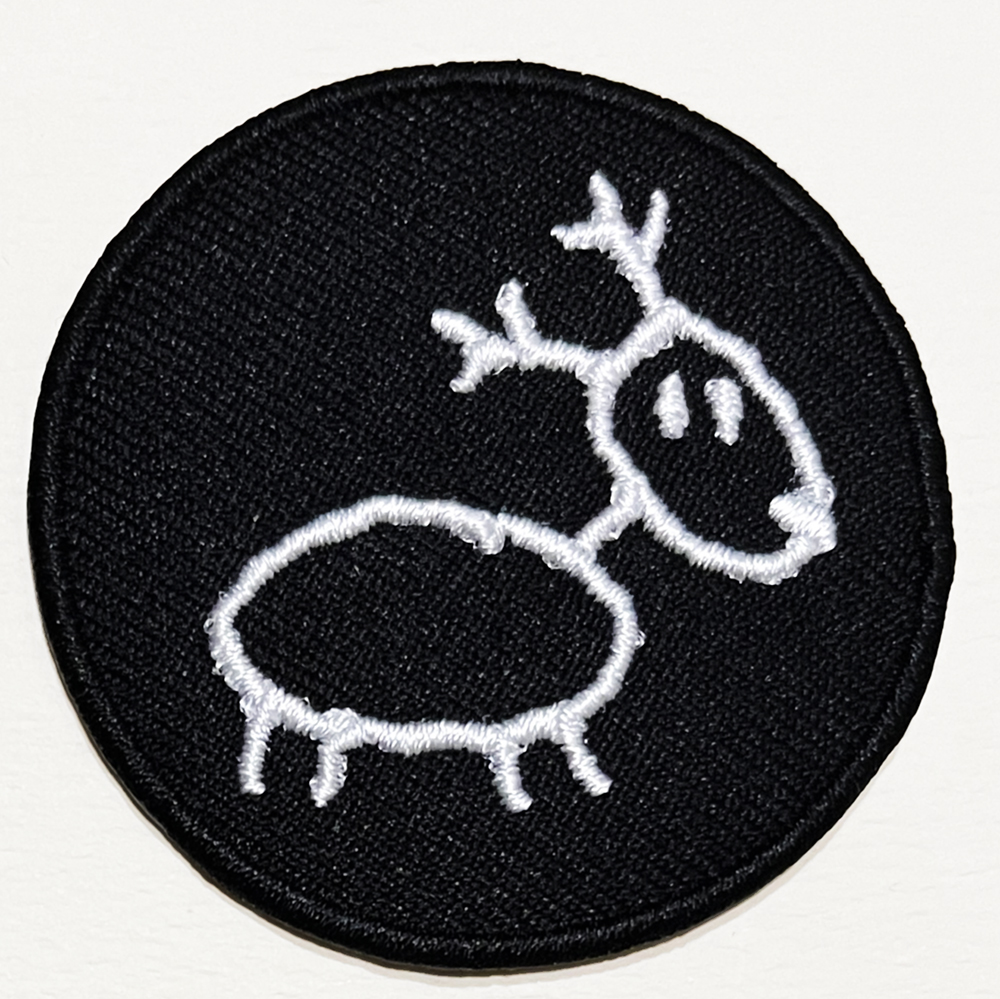 Black reindeer patch 5 cm