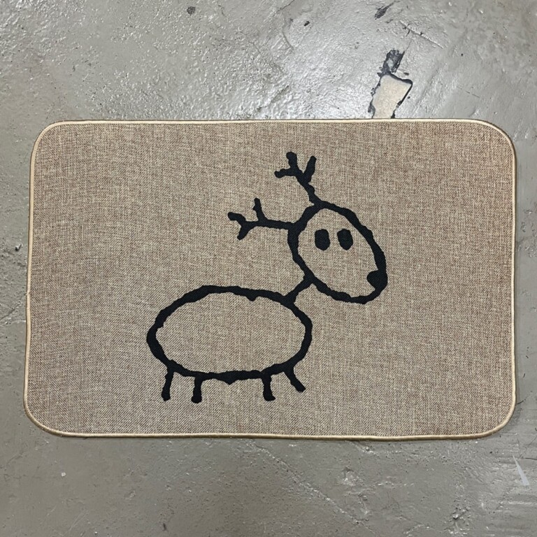 Door mat, reindeer