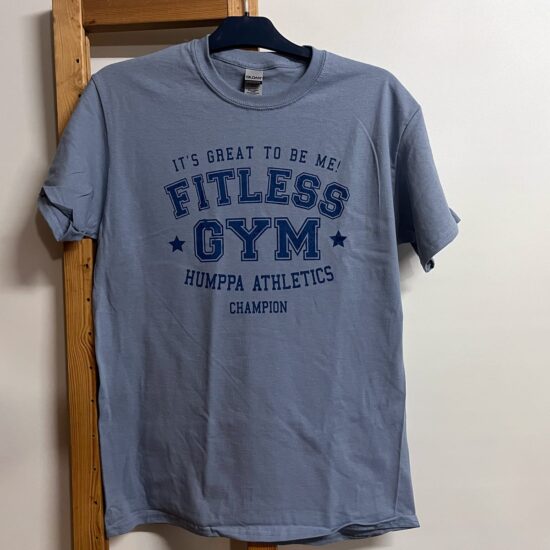 Fitless gym t-paita, stone blue